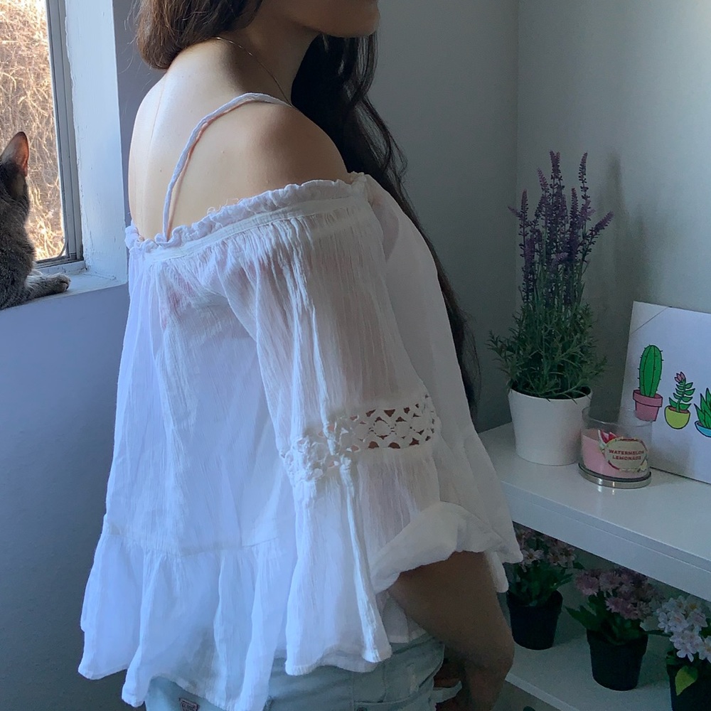 Zara Boho flare sleeve loose fitted shirt - Picture 4 of 6